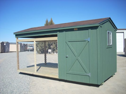 Custom shed dog kennel