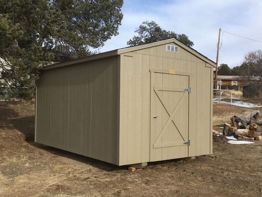 Ranch shed with single door