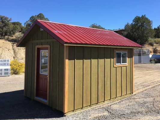 Ranch shed with metal roof