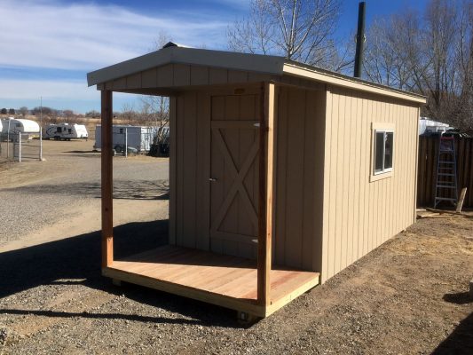 Small ranch shed with porch