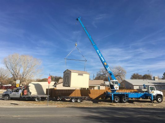 crane moving shed