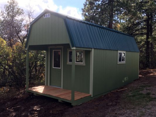 lofted barn with front porch