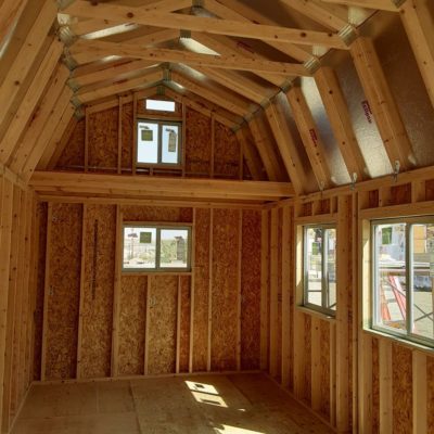 10x20 Lofted Barn Inside