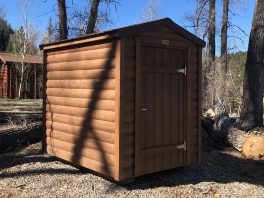 6x8 Ranch with log siding