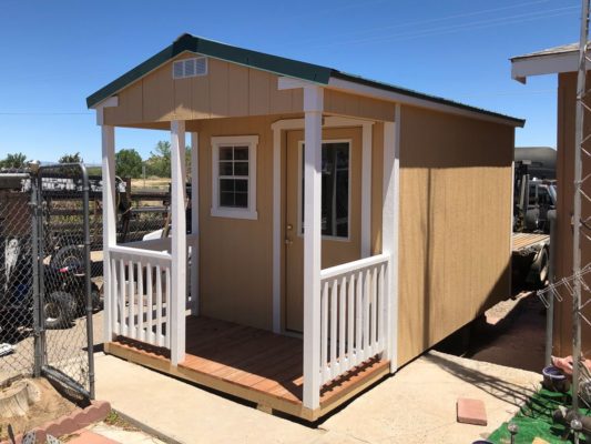 8x12 Ranch porch custom railing