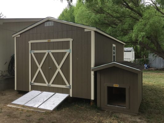 Doghouse matching ranch style mini barn