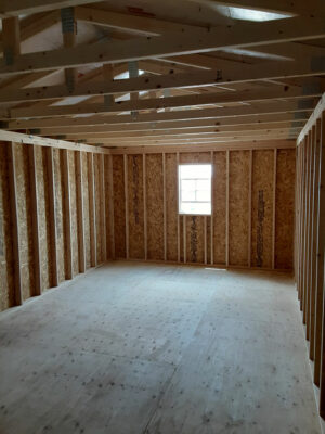 12 ft wide ranch shed interior